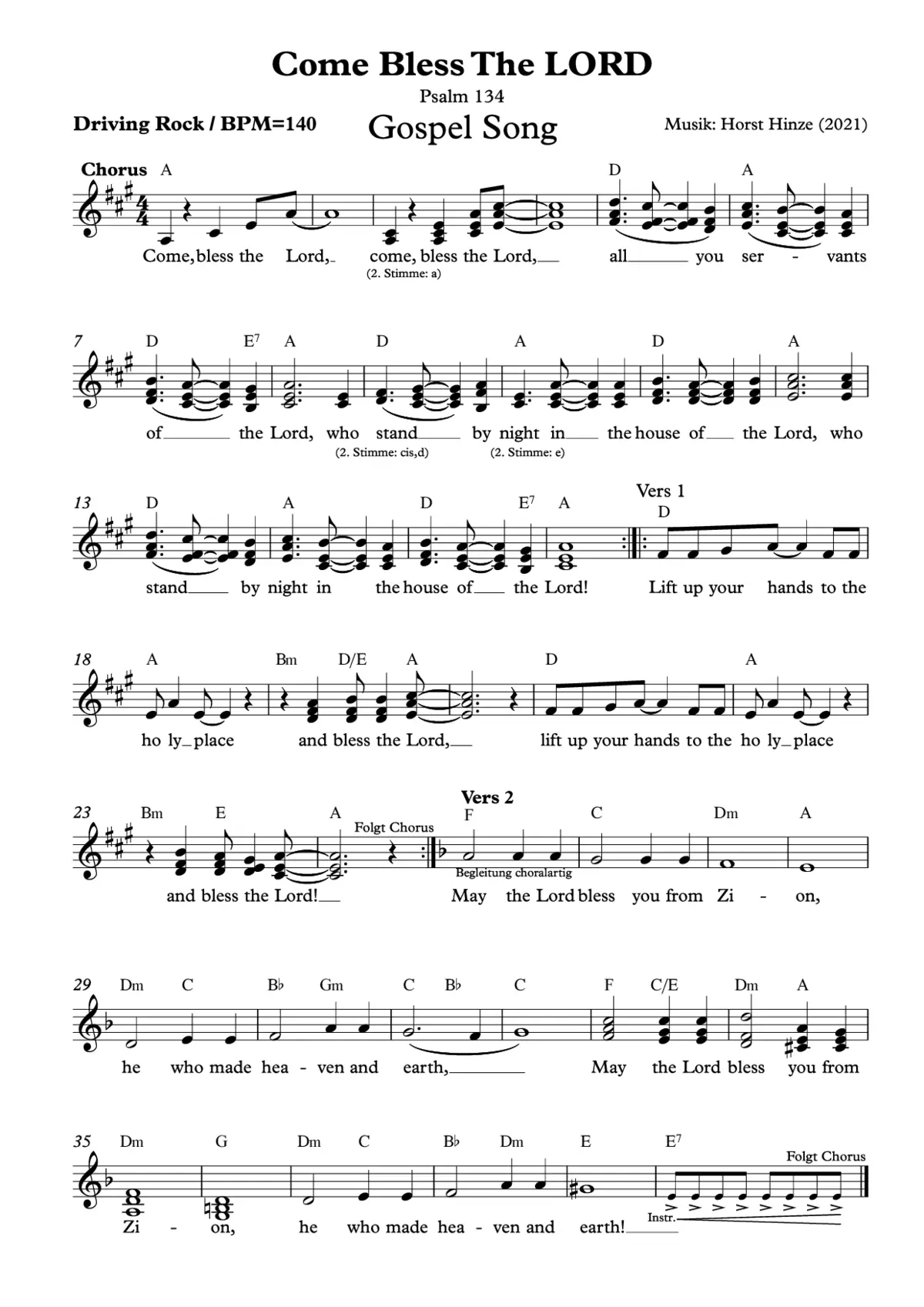 Come, bless the Lord - Page 1