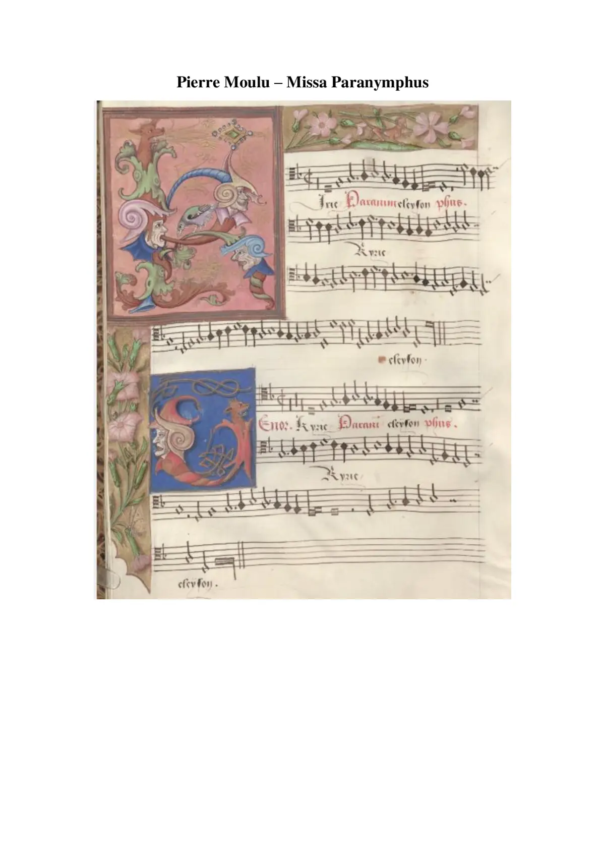 Missa Paranymphus - Page 1