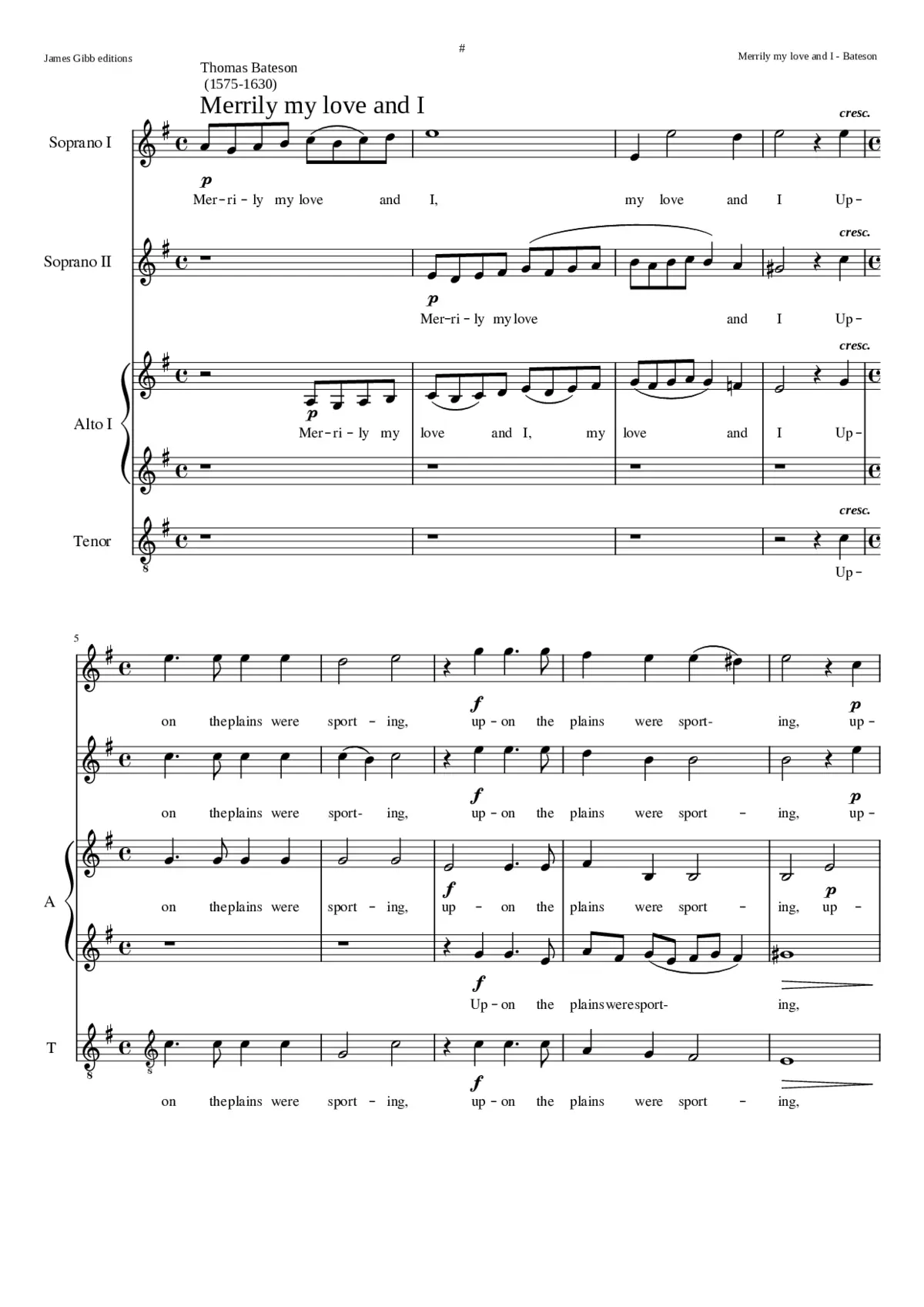 Merrily my love and I - Page 1