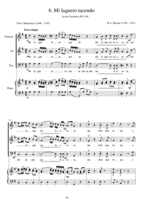 Mi lagnerò tacendo / Ich trage still mein Leiden, KV 437