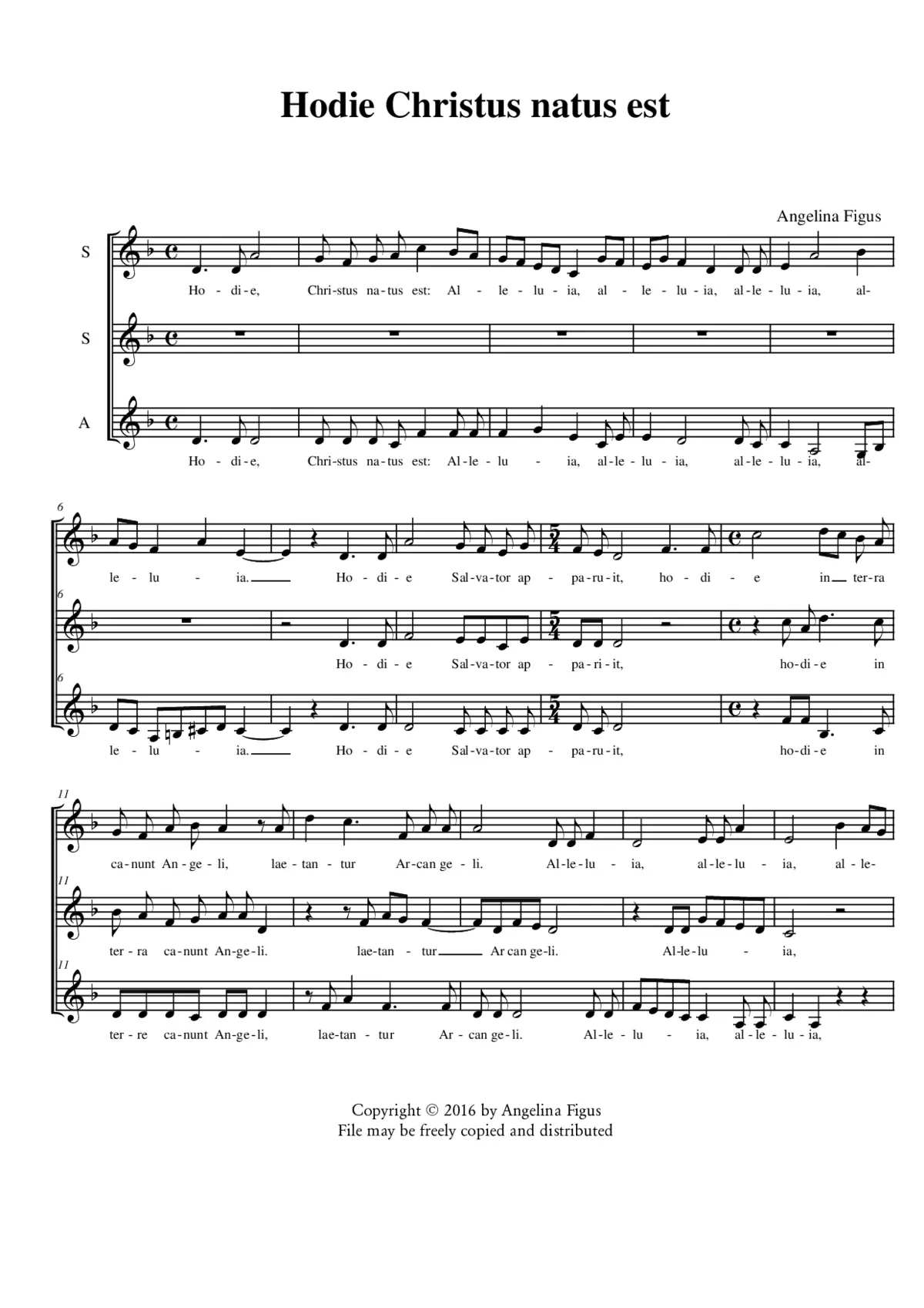 Hodie Christus natus est - Page 1