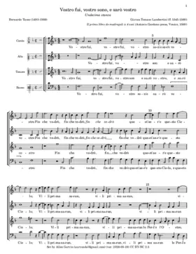 Vostro fui, vostro sono, e saro vostro