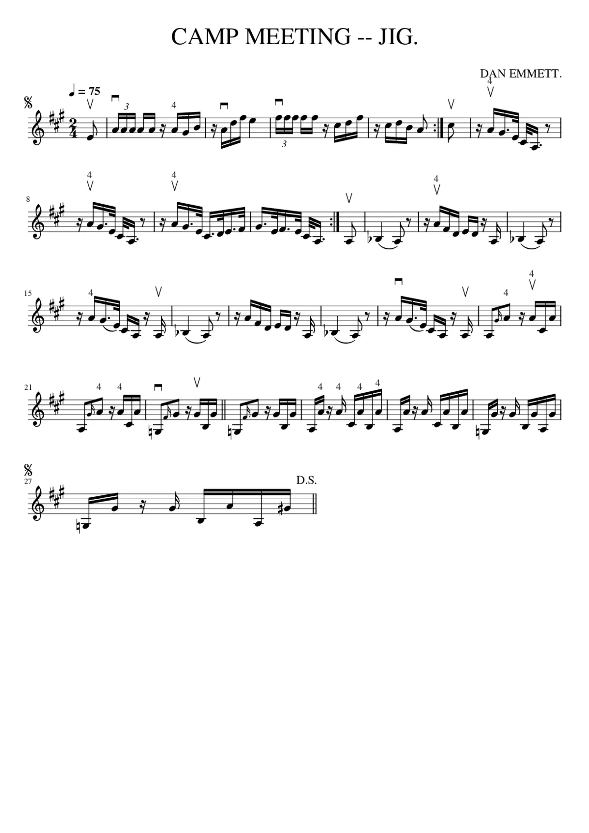 CAMP MEETING -- JIG. - Page 1