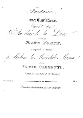 Fantasie avec variations sur l'air 'Au clair de la lune'