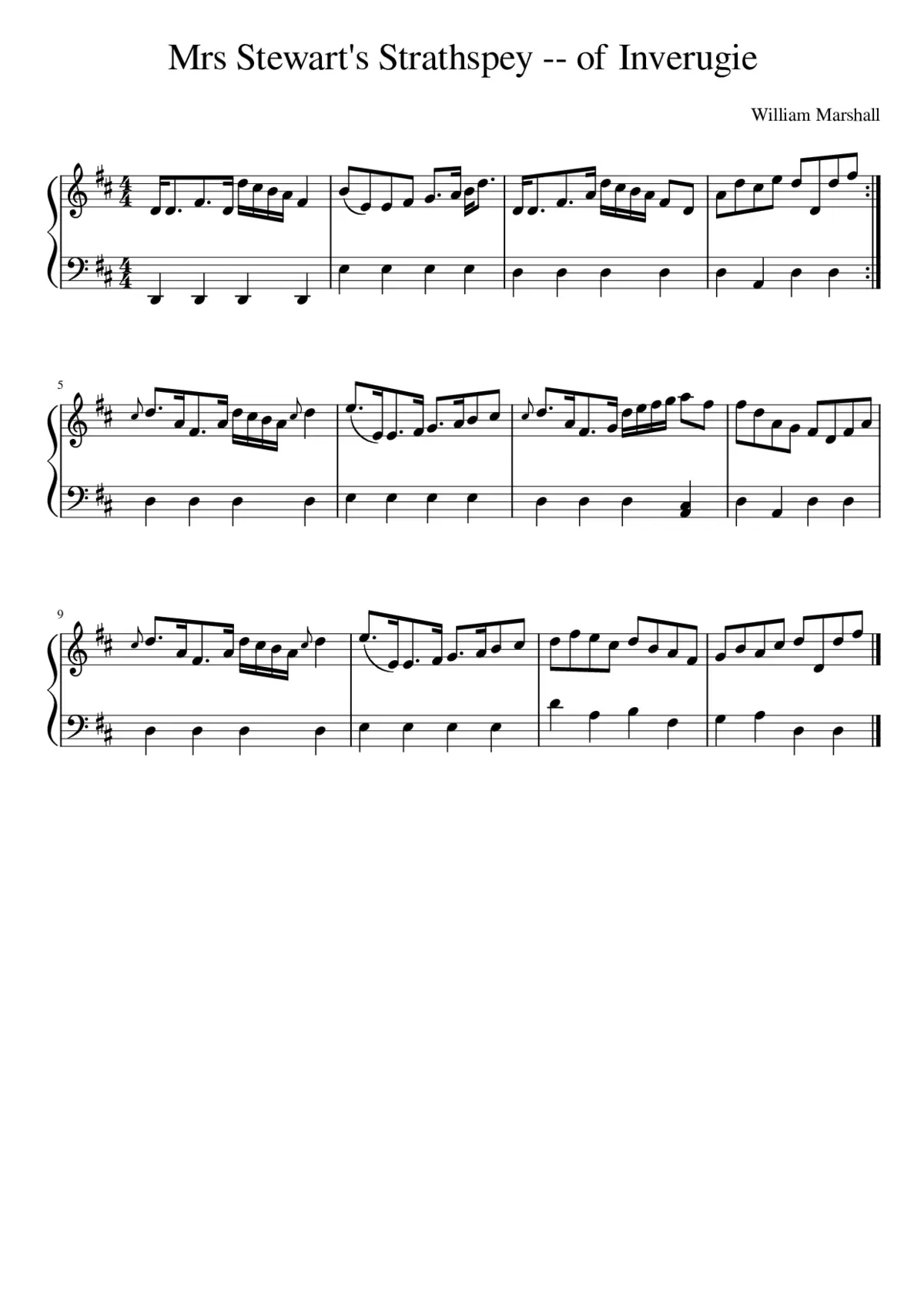 Mrs Stewart's Strathspey -- of Inverugie - Page 1