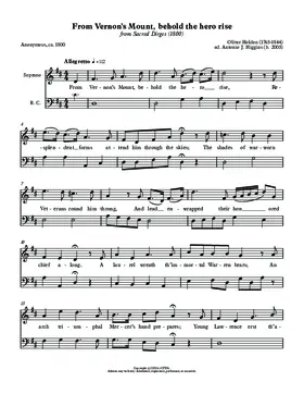 From Vernon's Mount, behold the hero rise