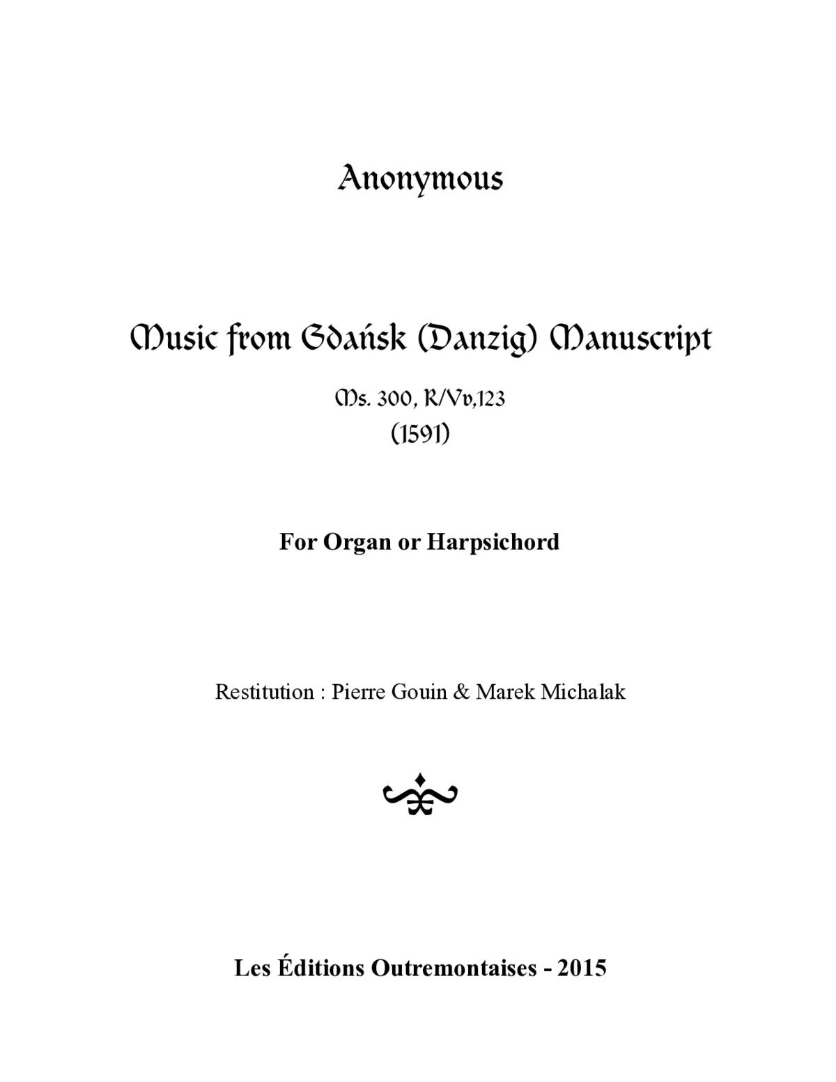 Gdańsk Manuscript - Page 1