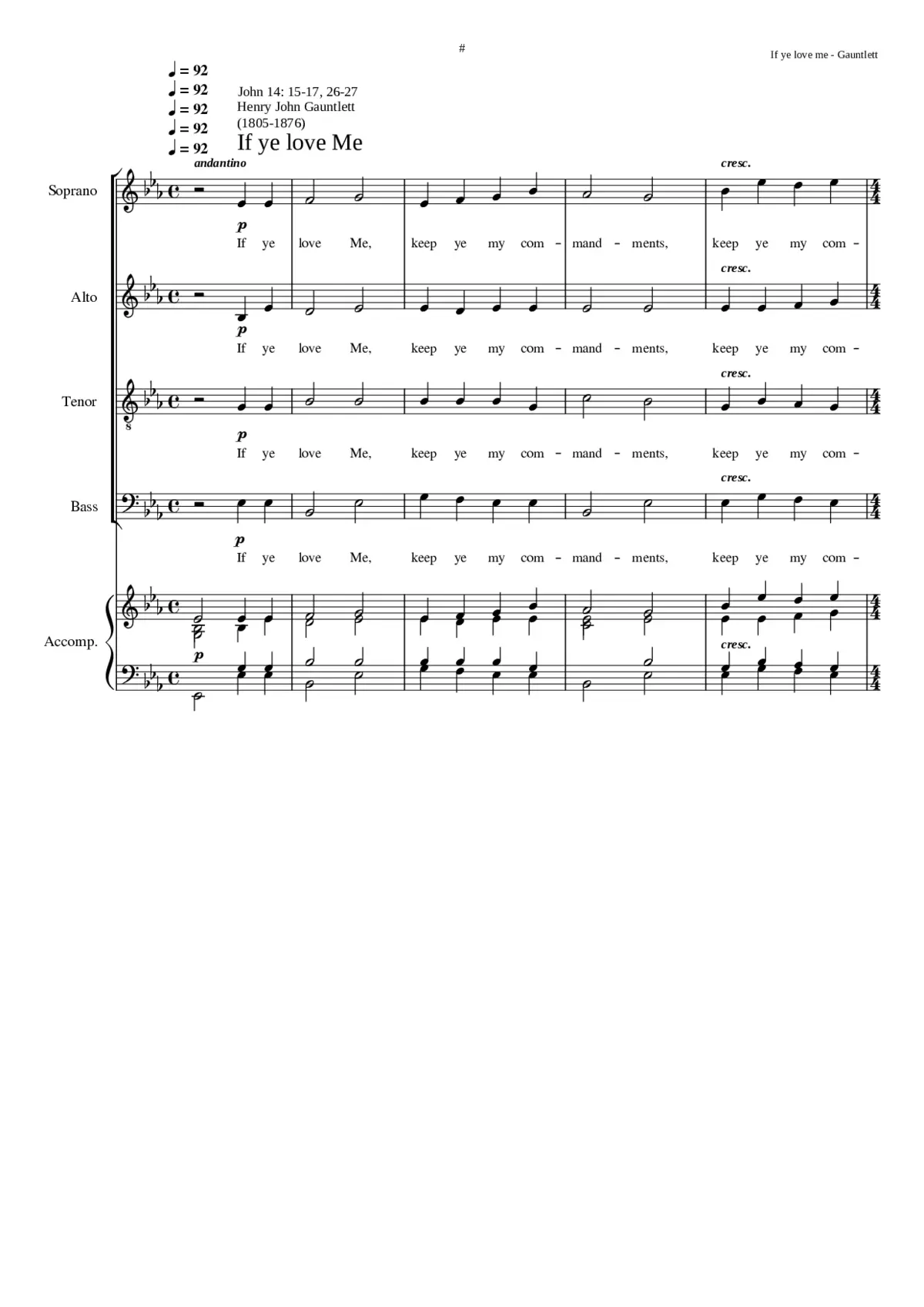 If ye love me - Page 1