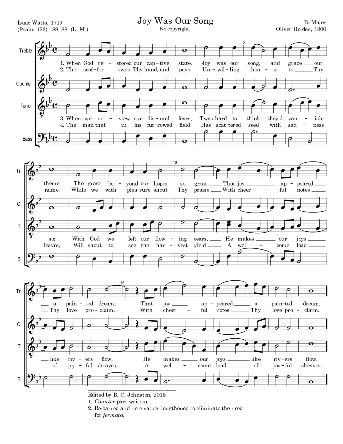 Joy Was Our Song - Page 1