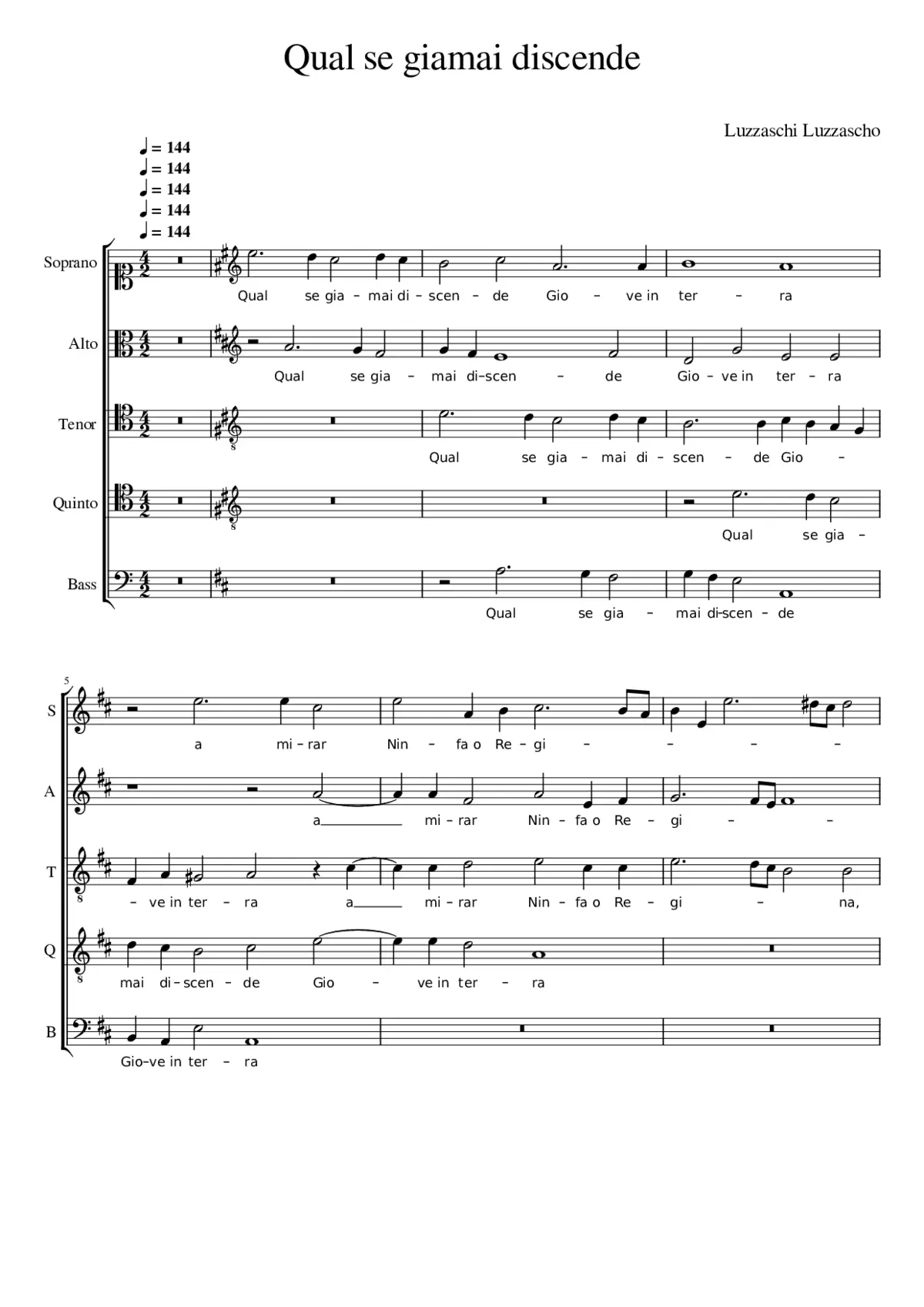 Qual se giamai discende - Page 1