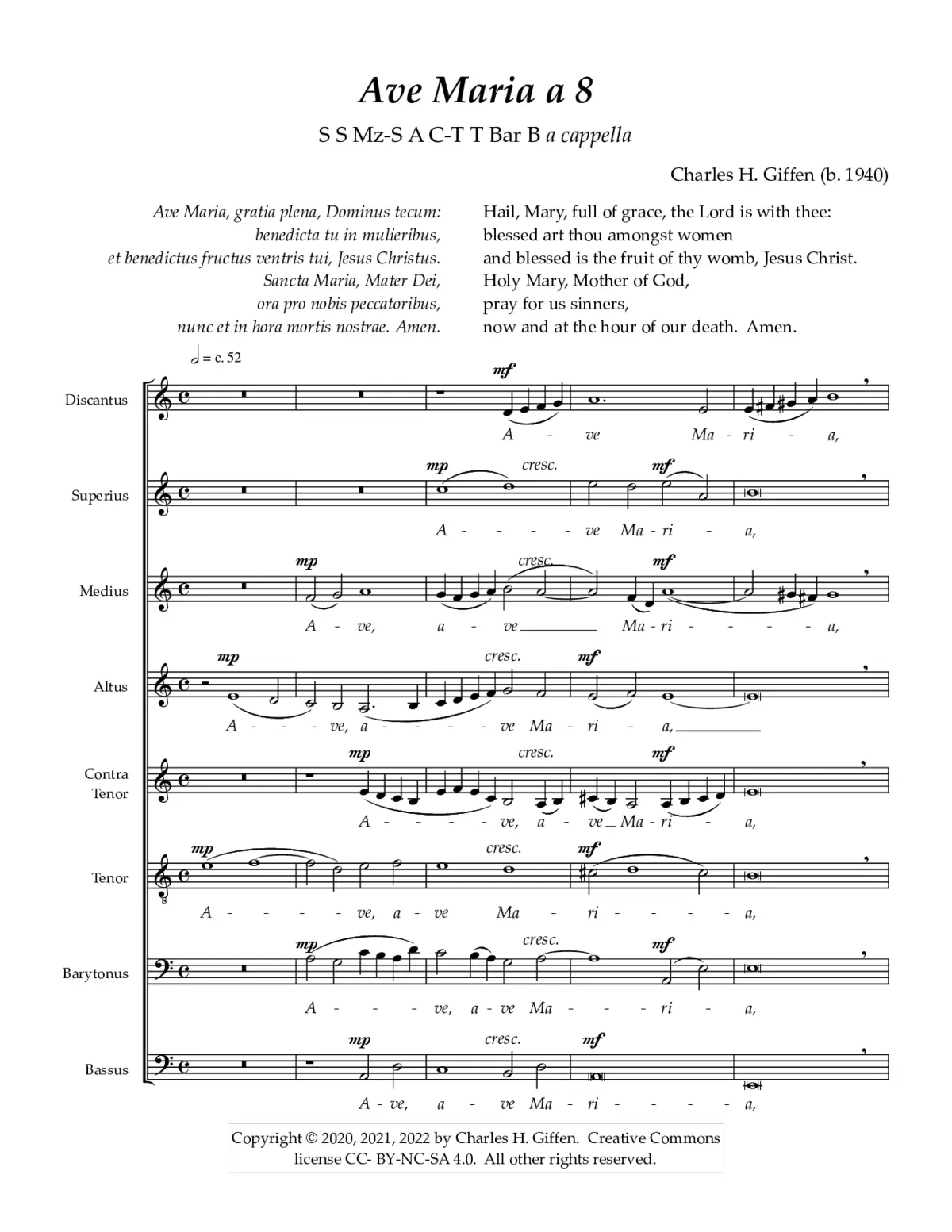 Ave Maria a 8 - Page 1