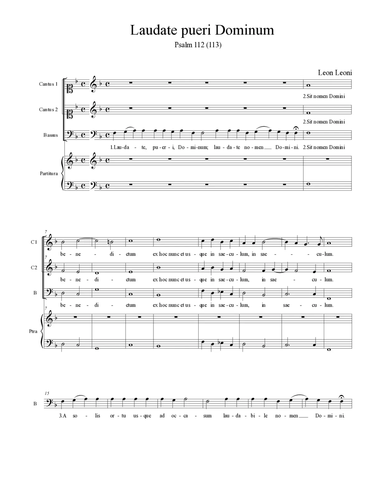 Laudate pueri Dominum - Page 1