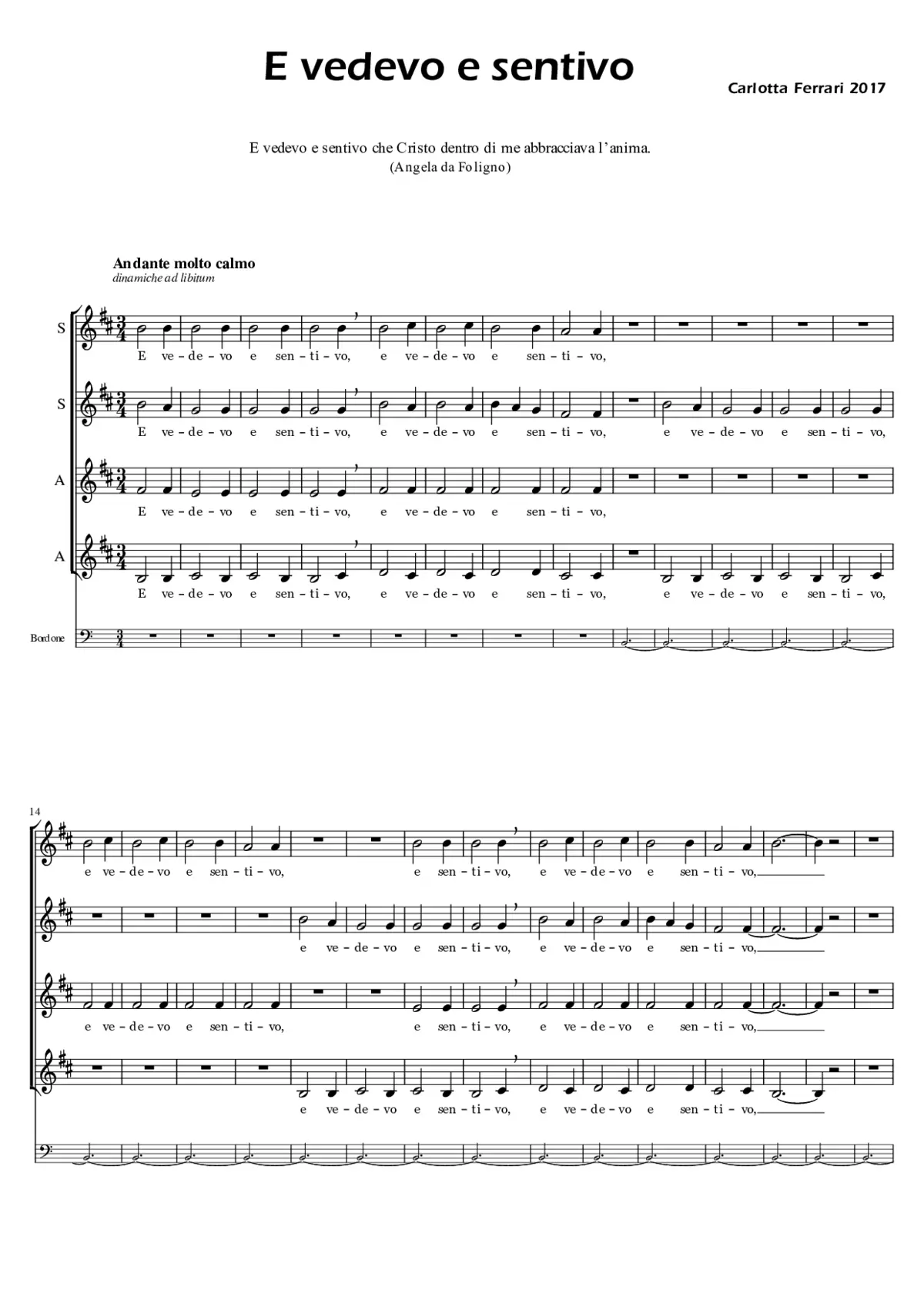 E vedevo e sentivo - Page 1