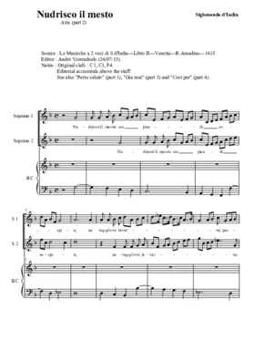 Nudrisco il mesto cor