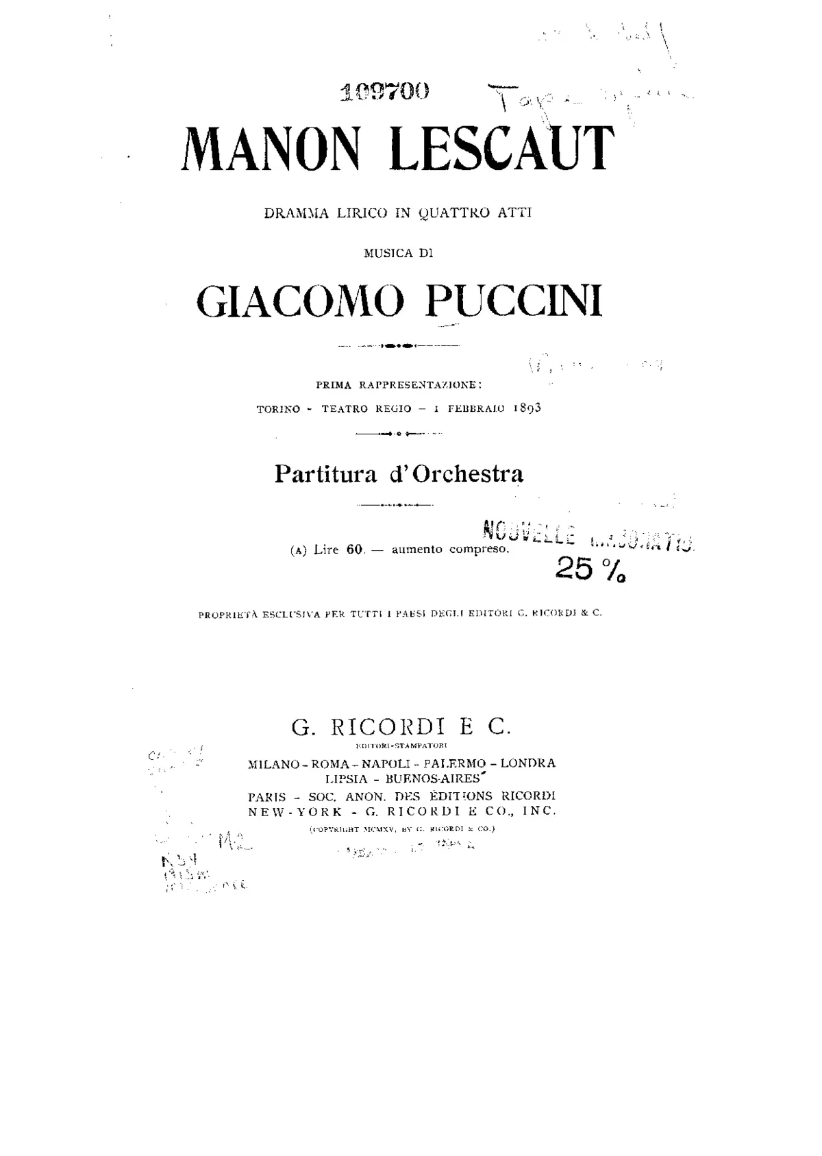 Manon Lescaut - Page 1