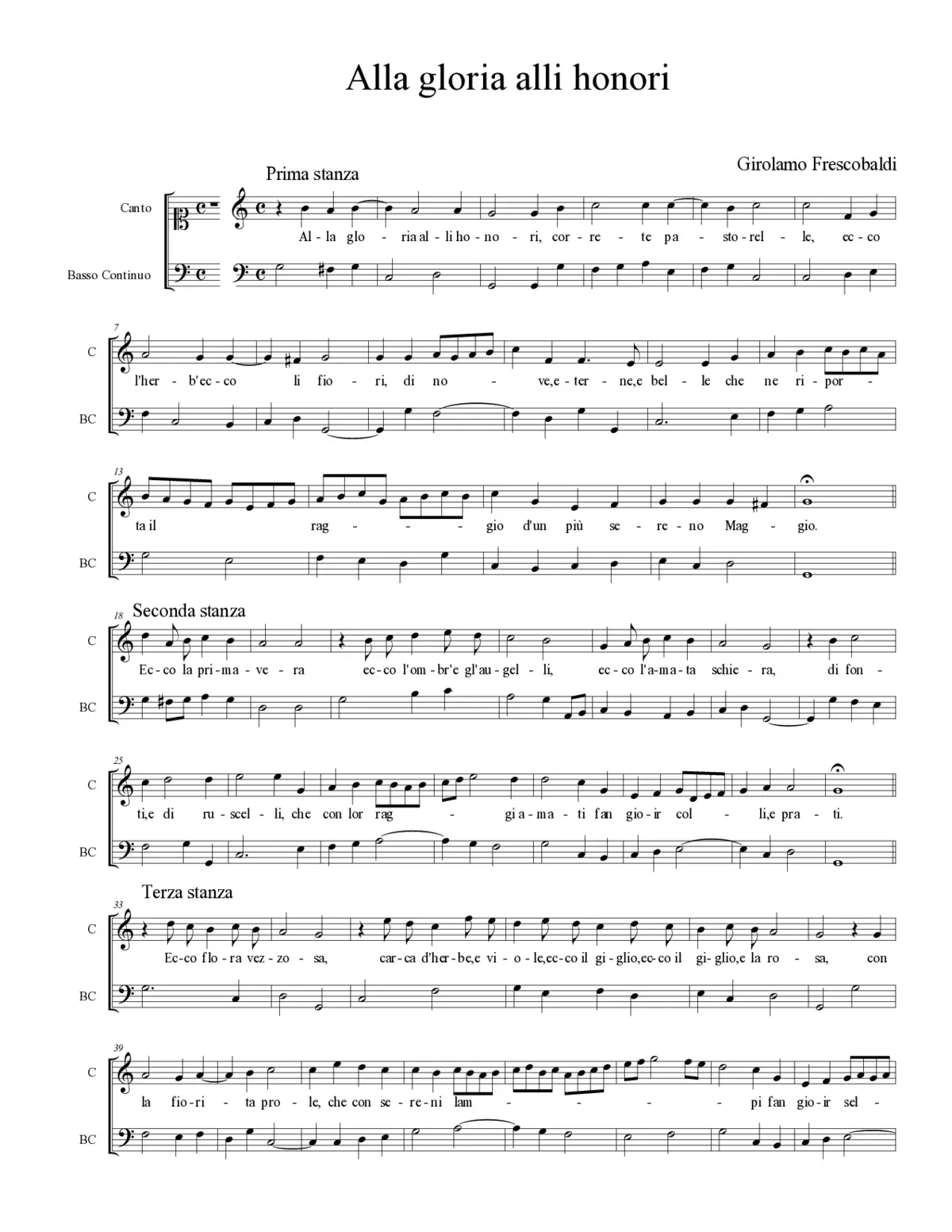 Alla gloria alli honori - Page 1