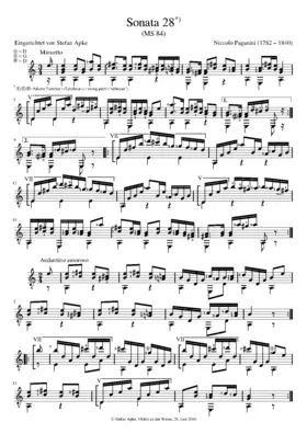 Guitar Sonata in G major