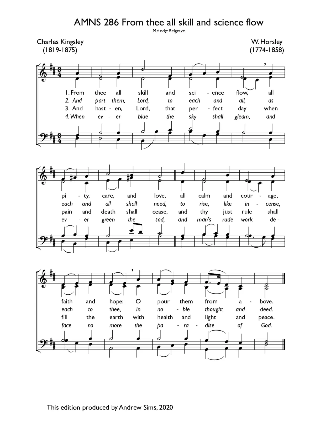 From thee all skill and science flow - Page 1