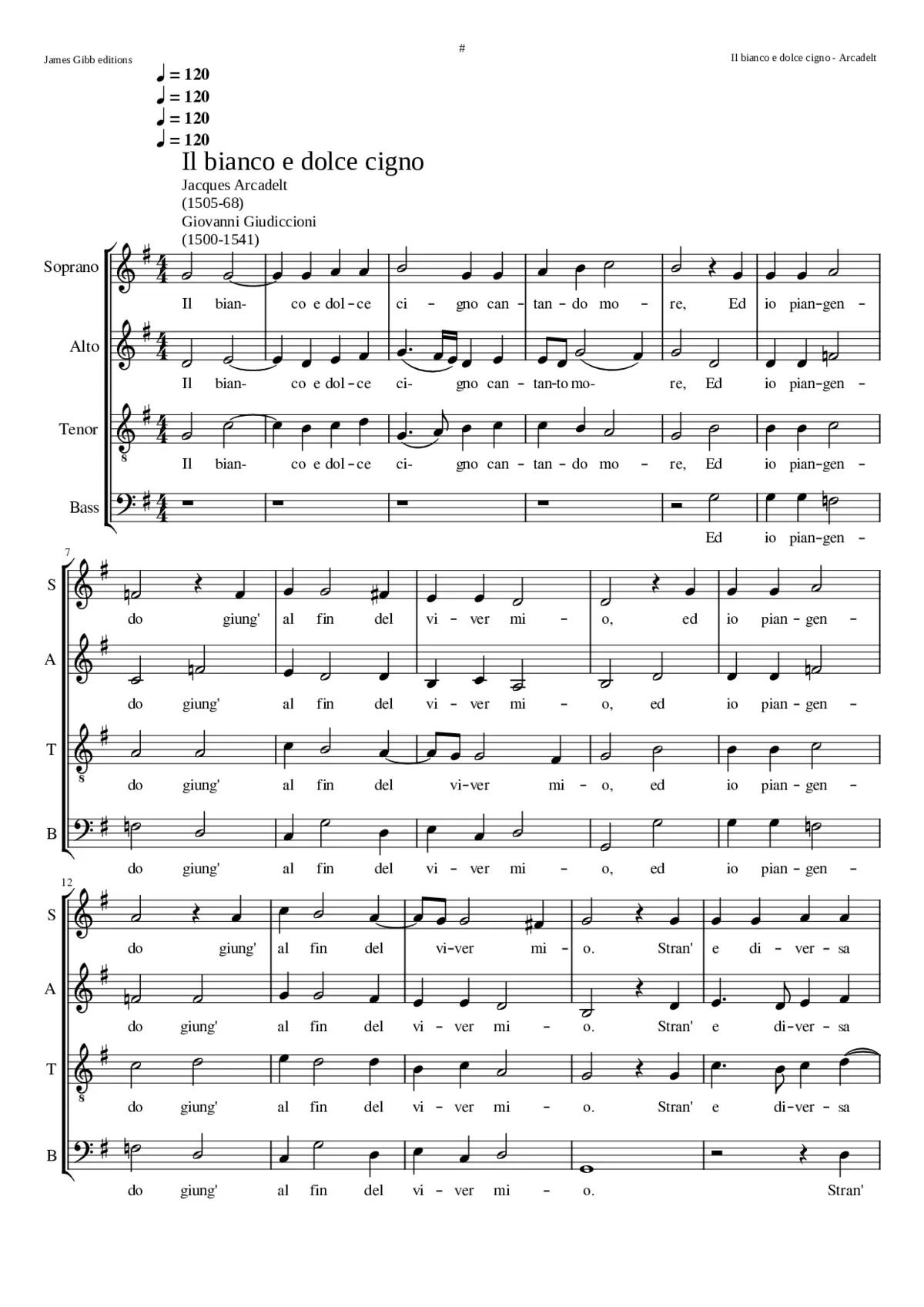 Il bianco e dolce cigno - Page 1