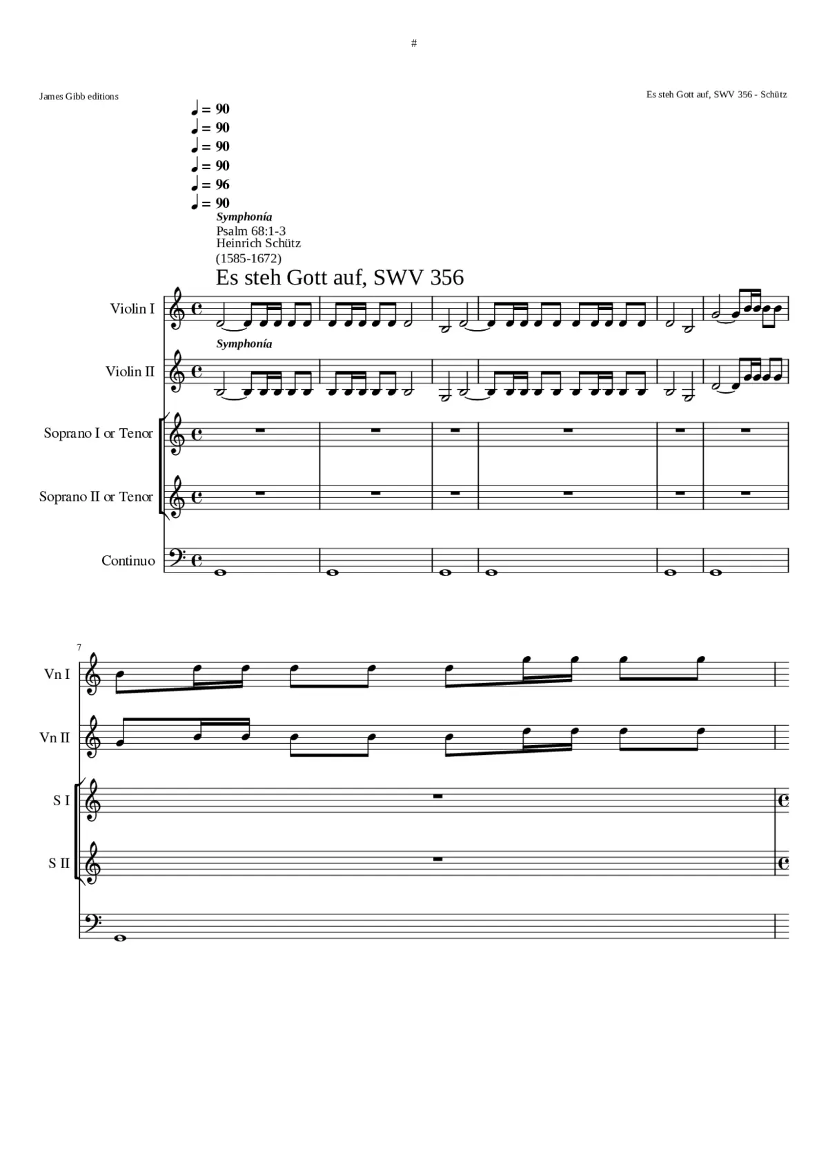 Es steh Gott auf SWV 356 - Page 1