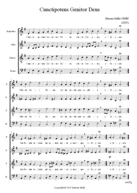 Cunctipotens Genitor Deus