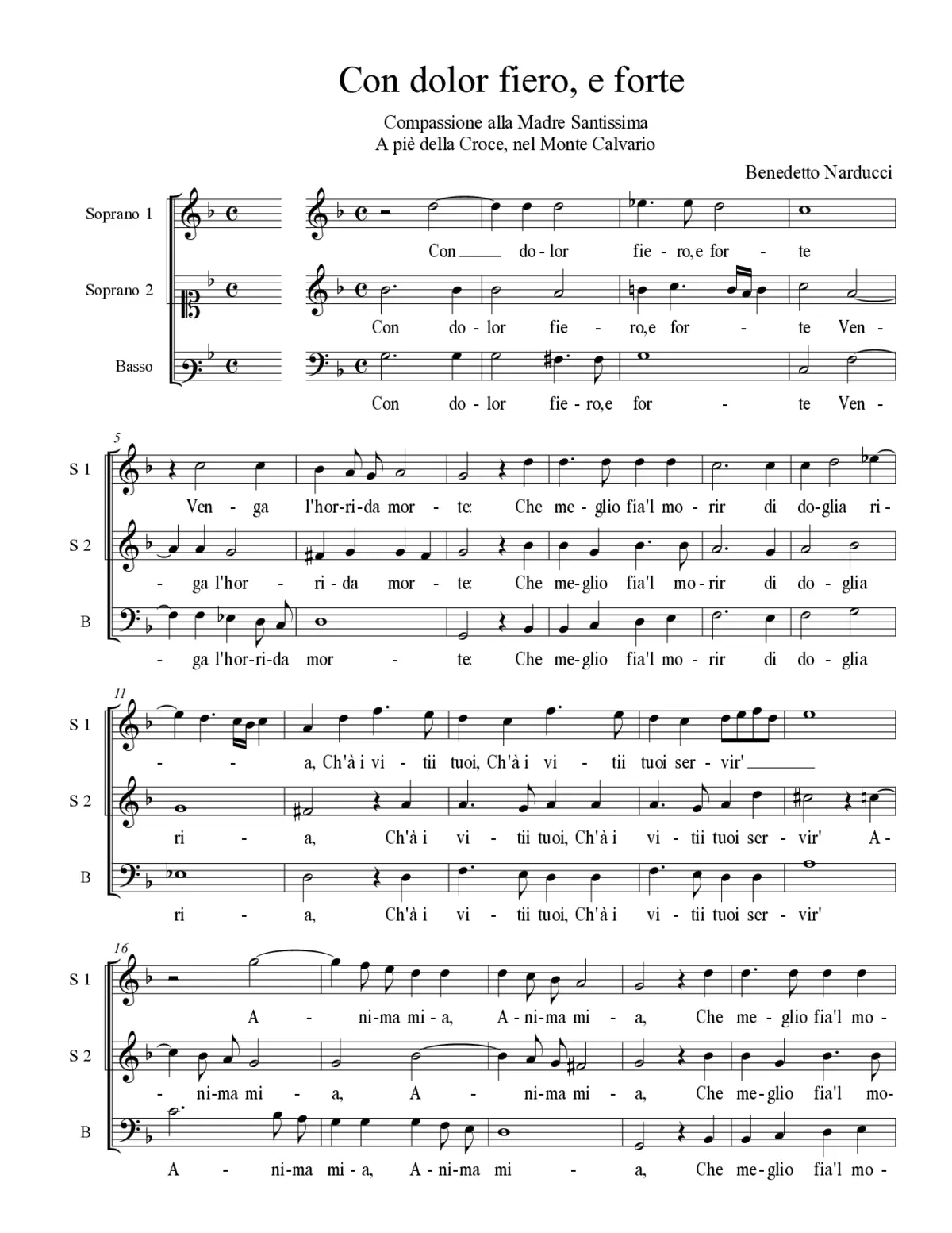 Con dolor fiero, e forte - Page 1