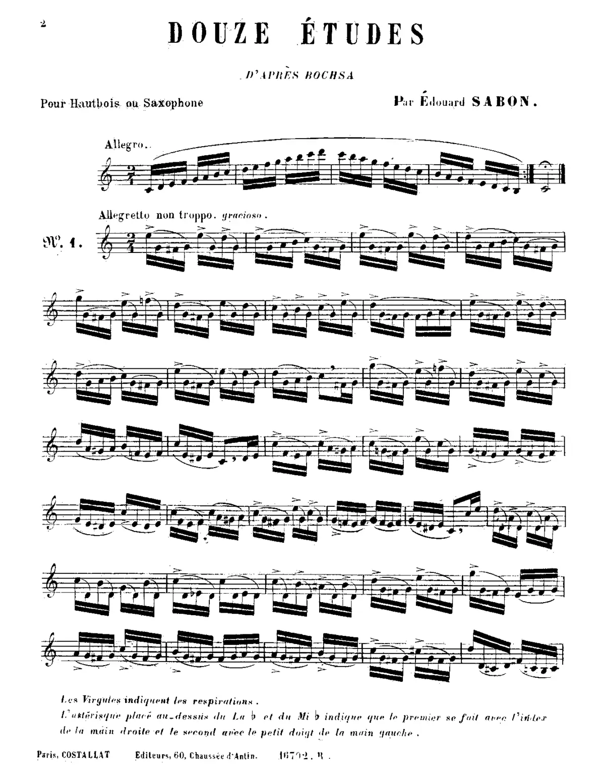 12 Etudes for oboe or saxophone - Page 1
