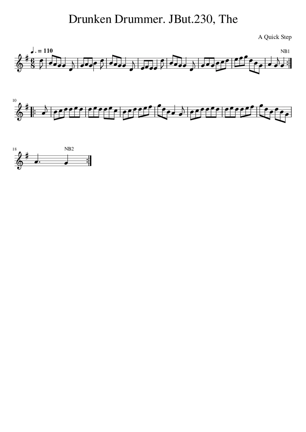 The Drunken Drummer. JBut.230 - Page 1