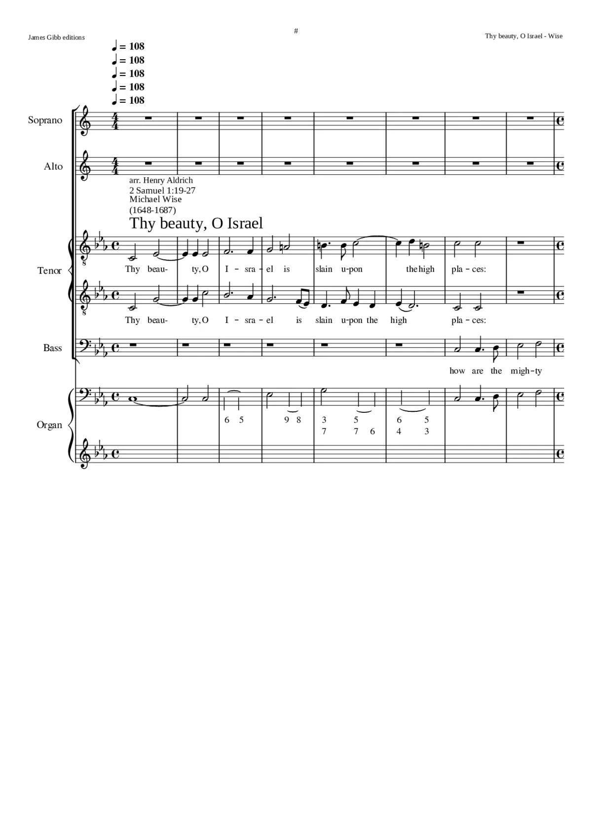 Thy beauty O Israel - Page 1