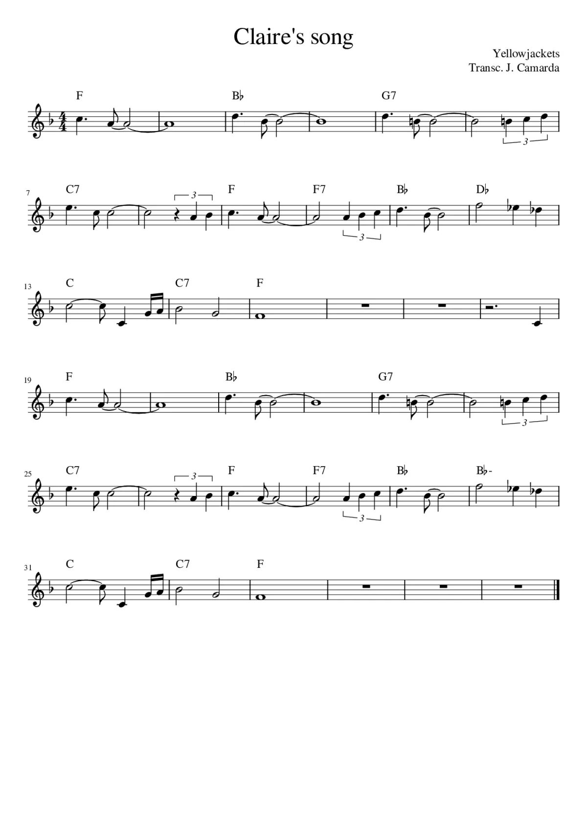 Claire's song - Page 1