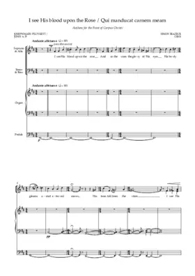 I see his blood upon the rose / Qui manducat carnem meam