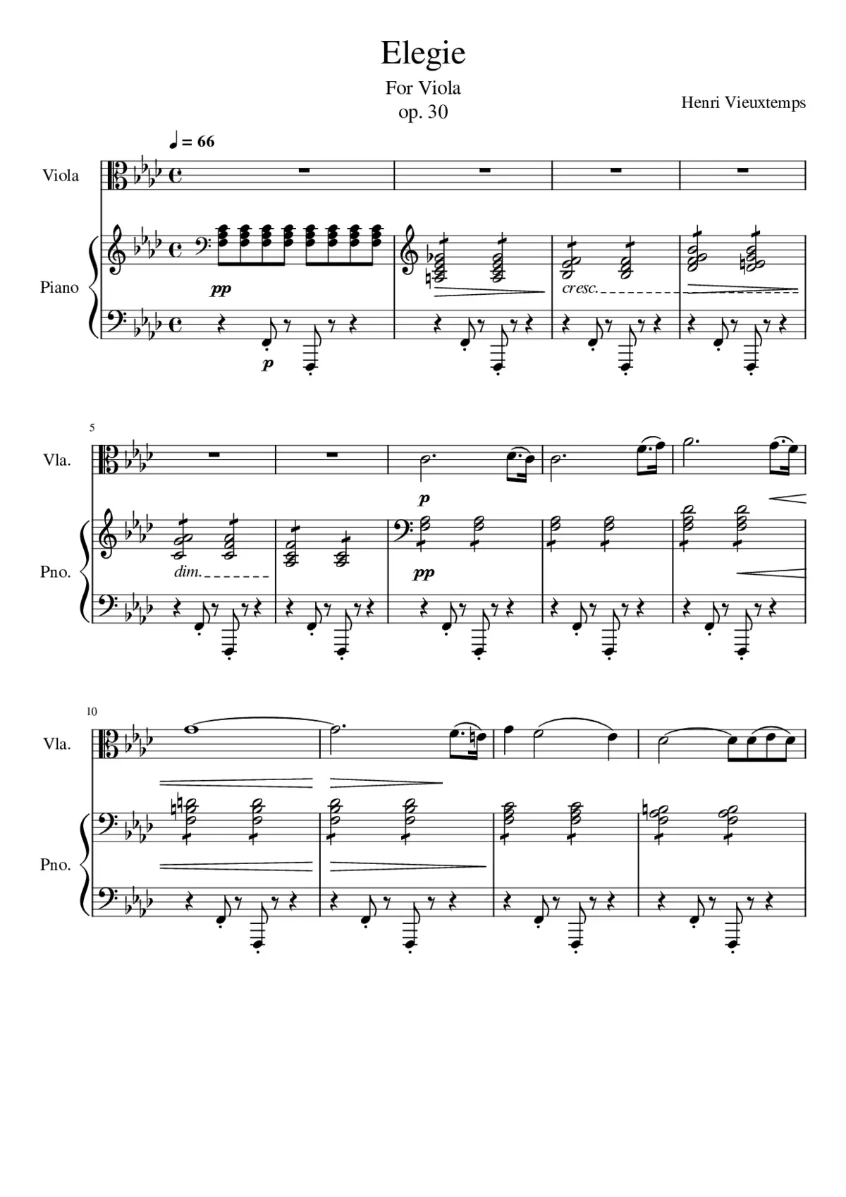 Elegie in F minor op. 30 - Page 1