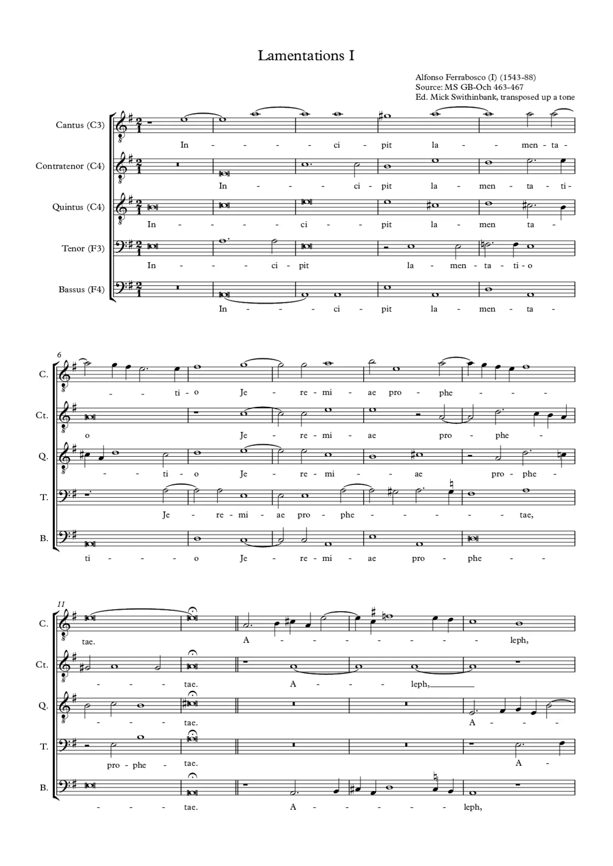 Lamentations I - Page 1