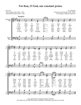 For thee O God our constant praise