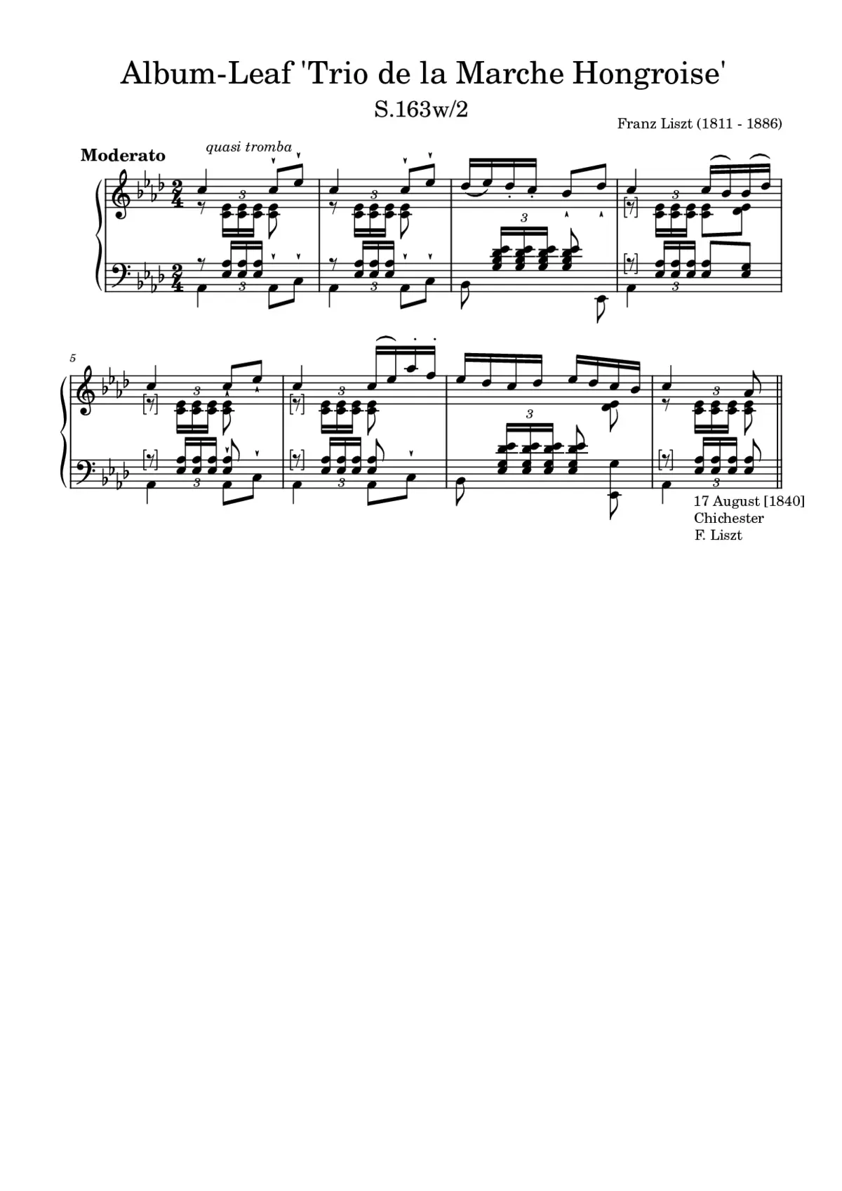 2 Album-Leaves, S.163w - Page 1