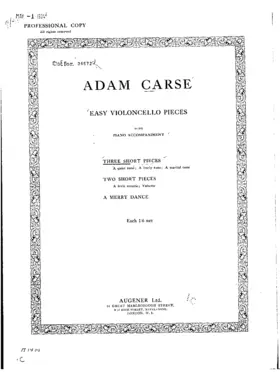 Easy Violoncello Pieces