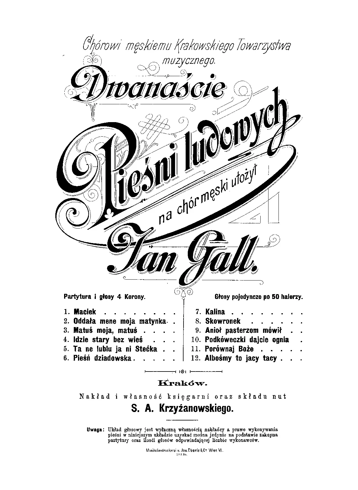 12 Pieśni ludowych - Page 1