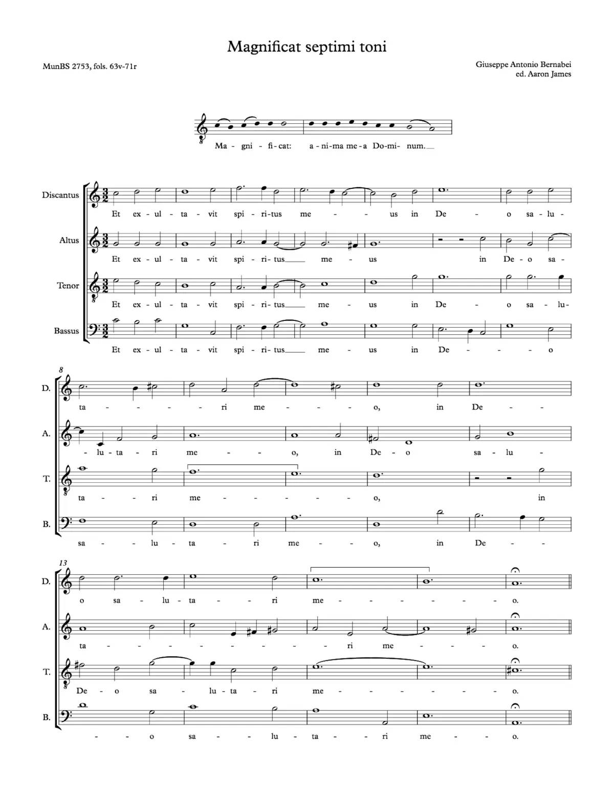 Magnificat septimi toni - Page 1