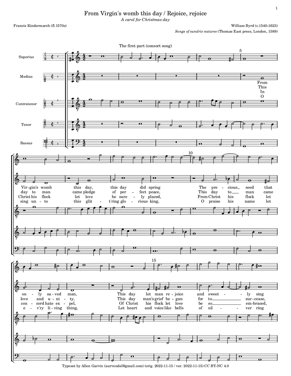 From Virgin's womb - Rejoice rejoice - Page 1