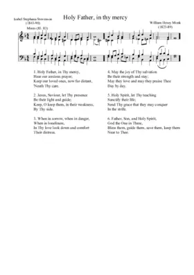 Holy Father, in thy mercy