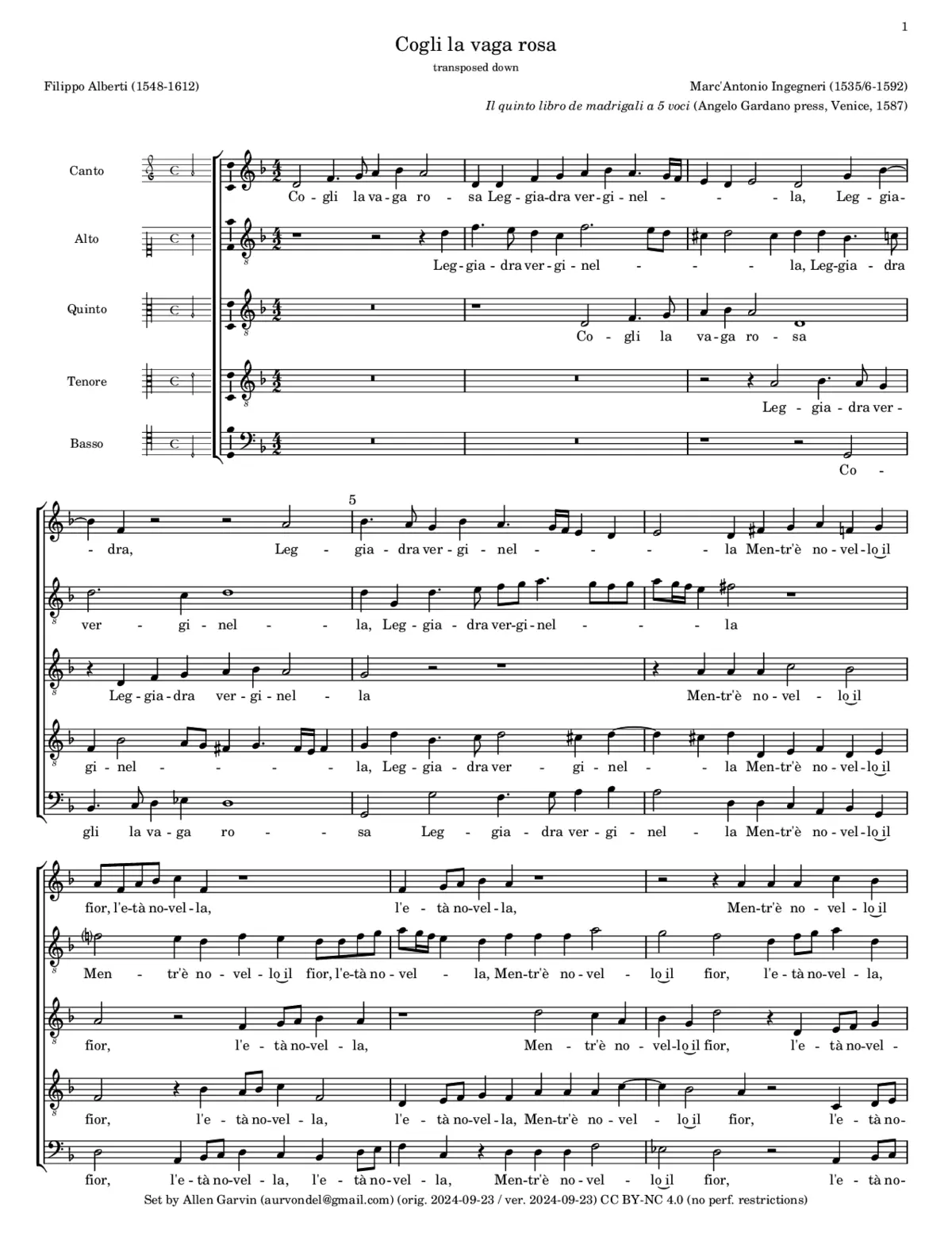 Cogli la vaga rosa - Page 1