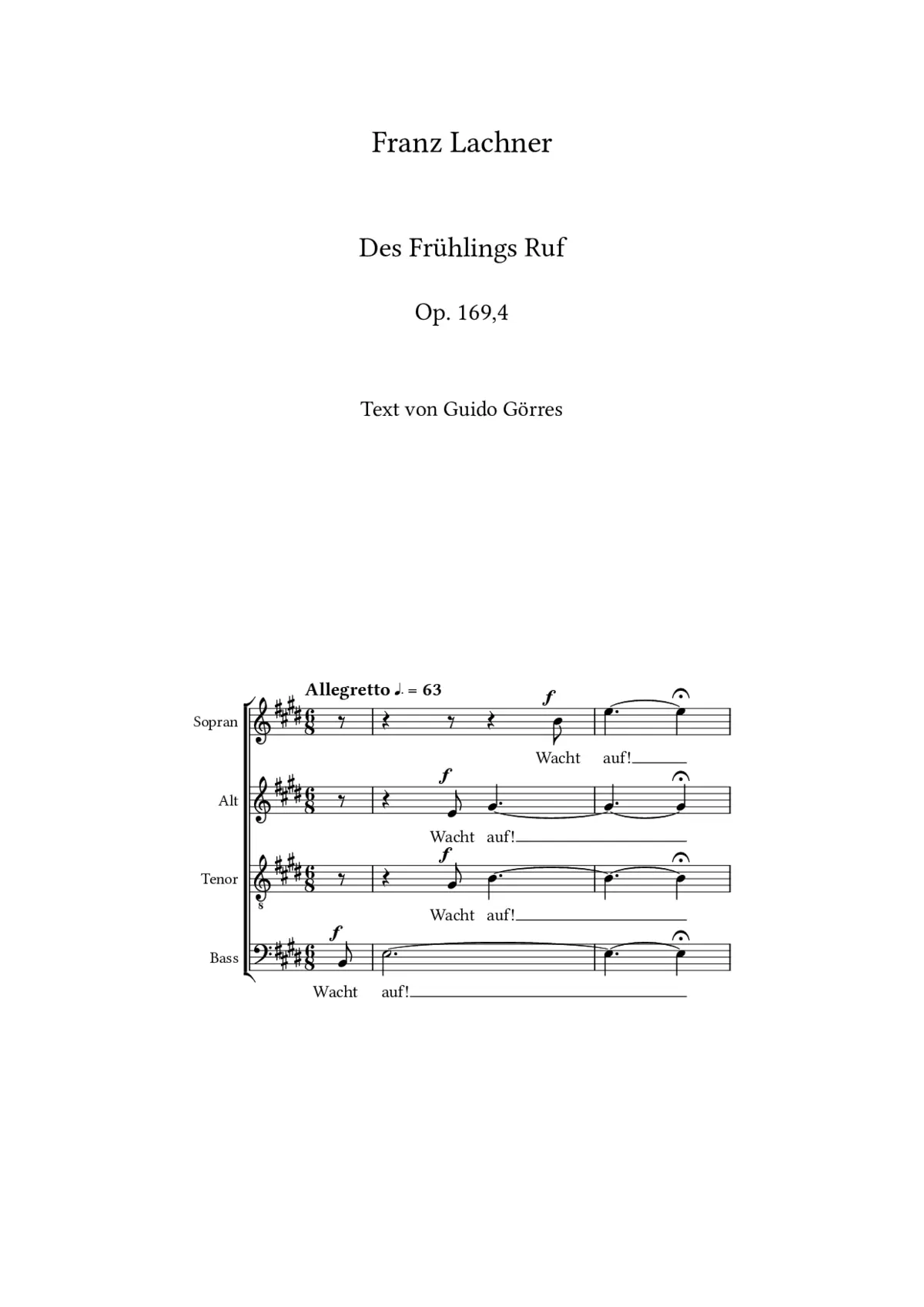 Des Frühlings Ruf, Op. 169, No. 4 - Page 1