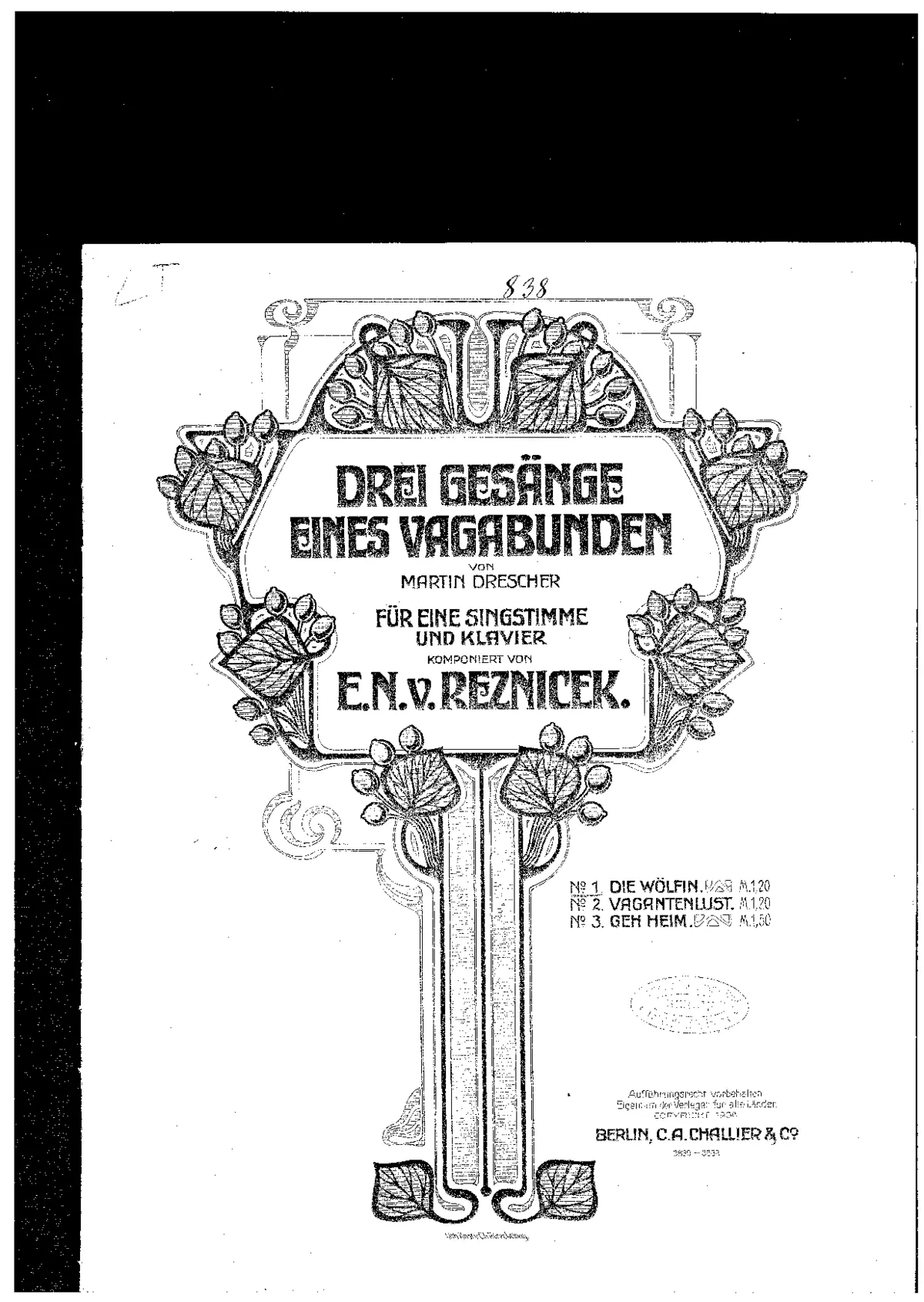 3 Gesänge eines Vagabunden - Page 1