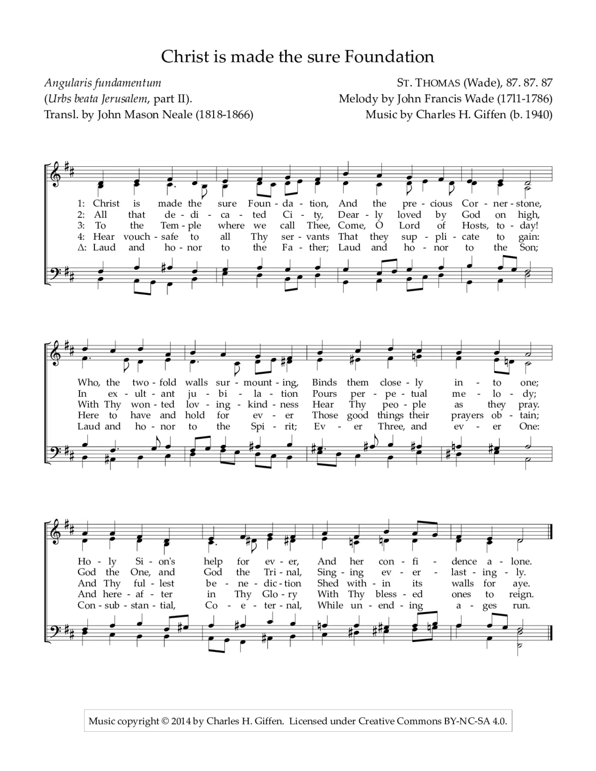 Christ is made the sure Foundation - Page 1