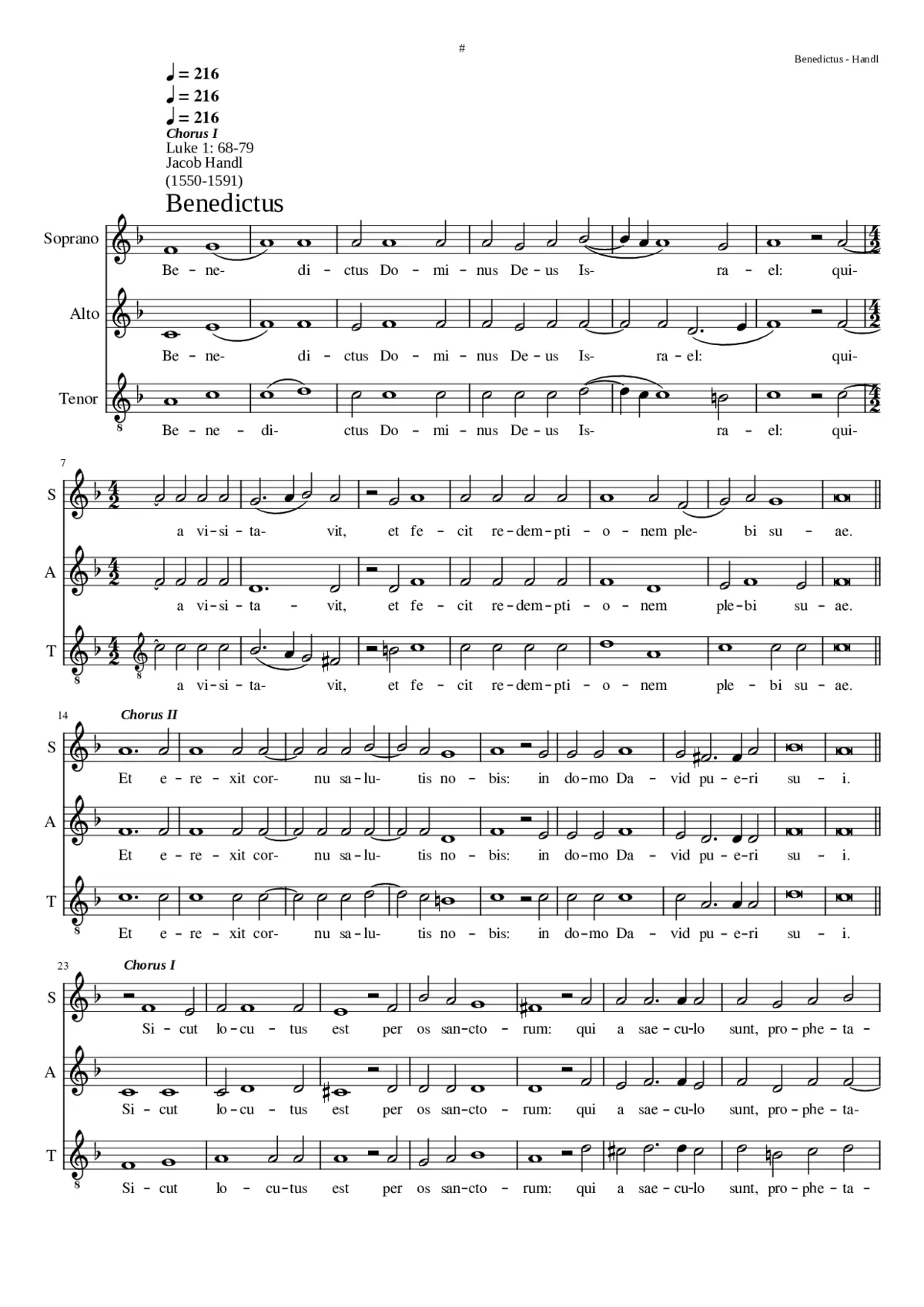 Benedictus Dominus Deus - Page 1