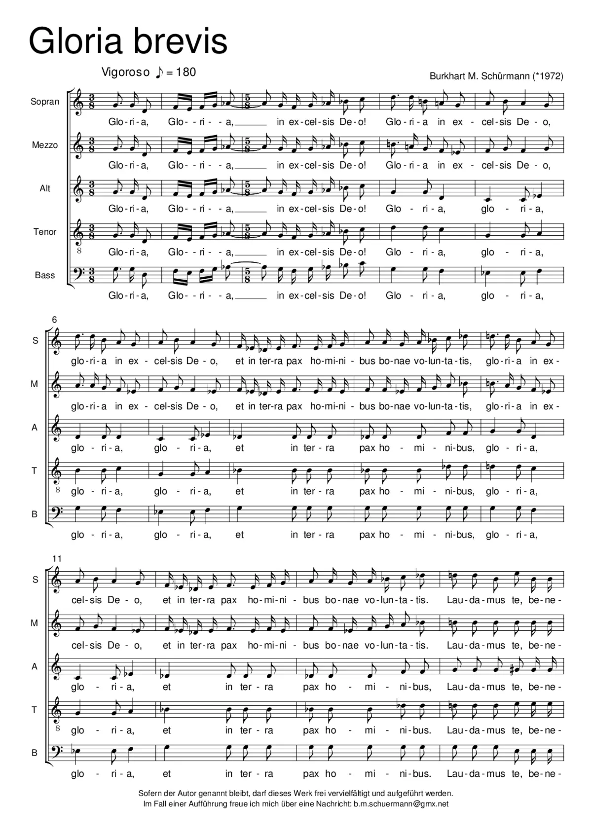 Gloria brevis - Page 1