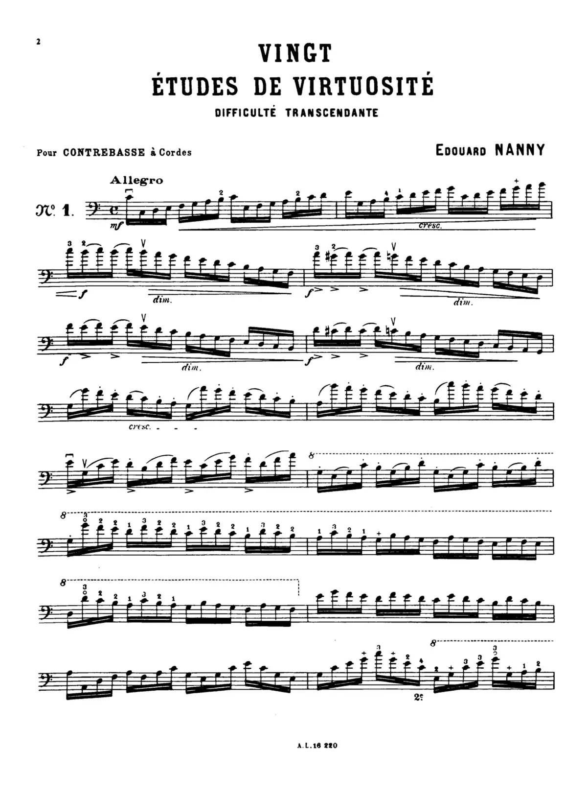 20 Études de virtuosité - Page 1