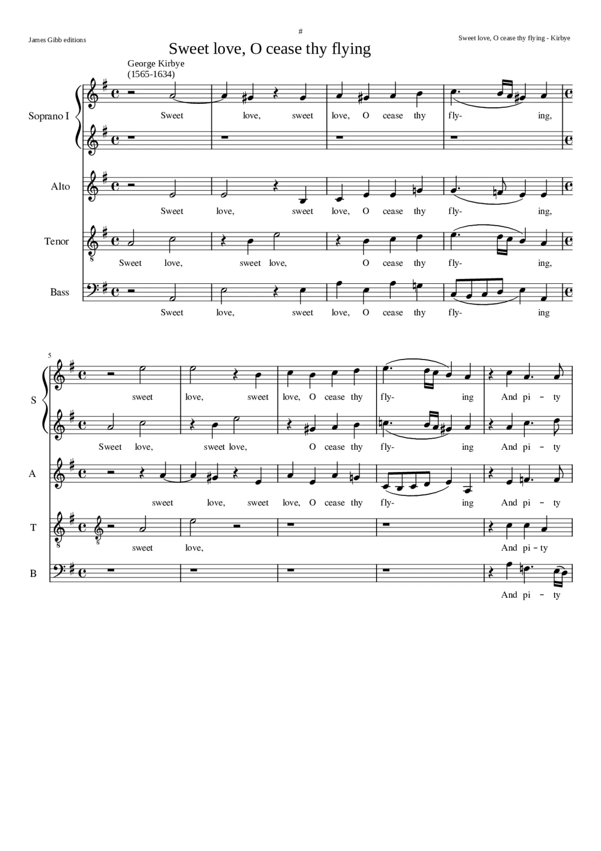Sweet love O cease thy flying - Page 1