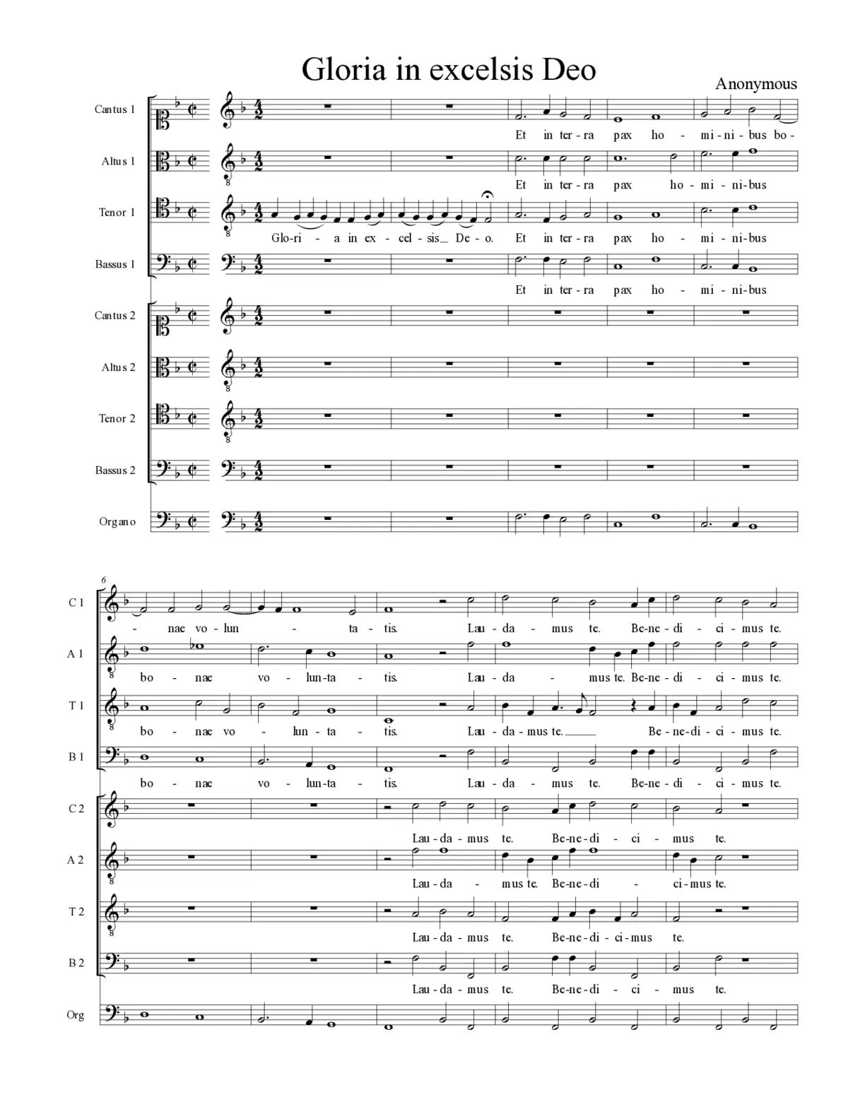 Gloria in excelsis Deo - Page 1