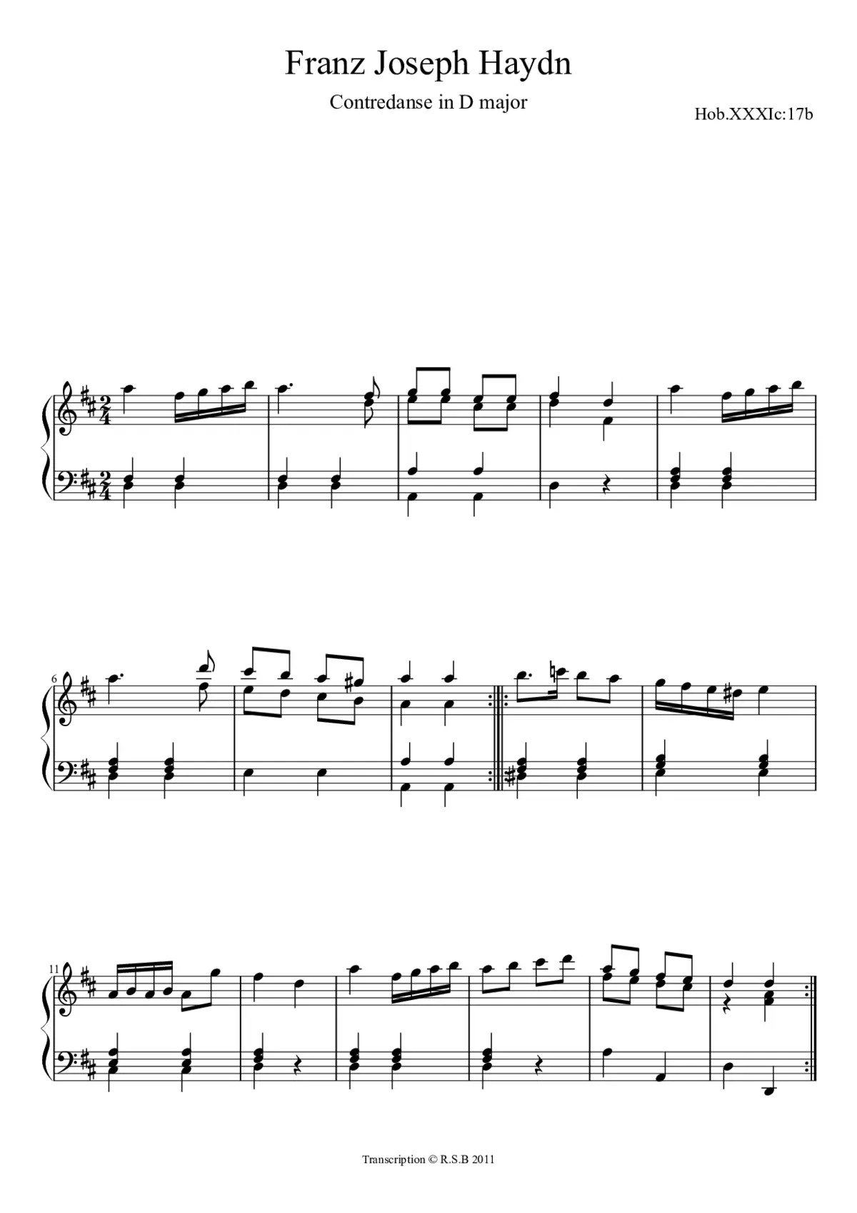 Contredanse - Page 1
